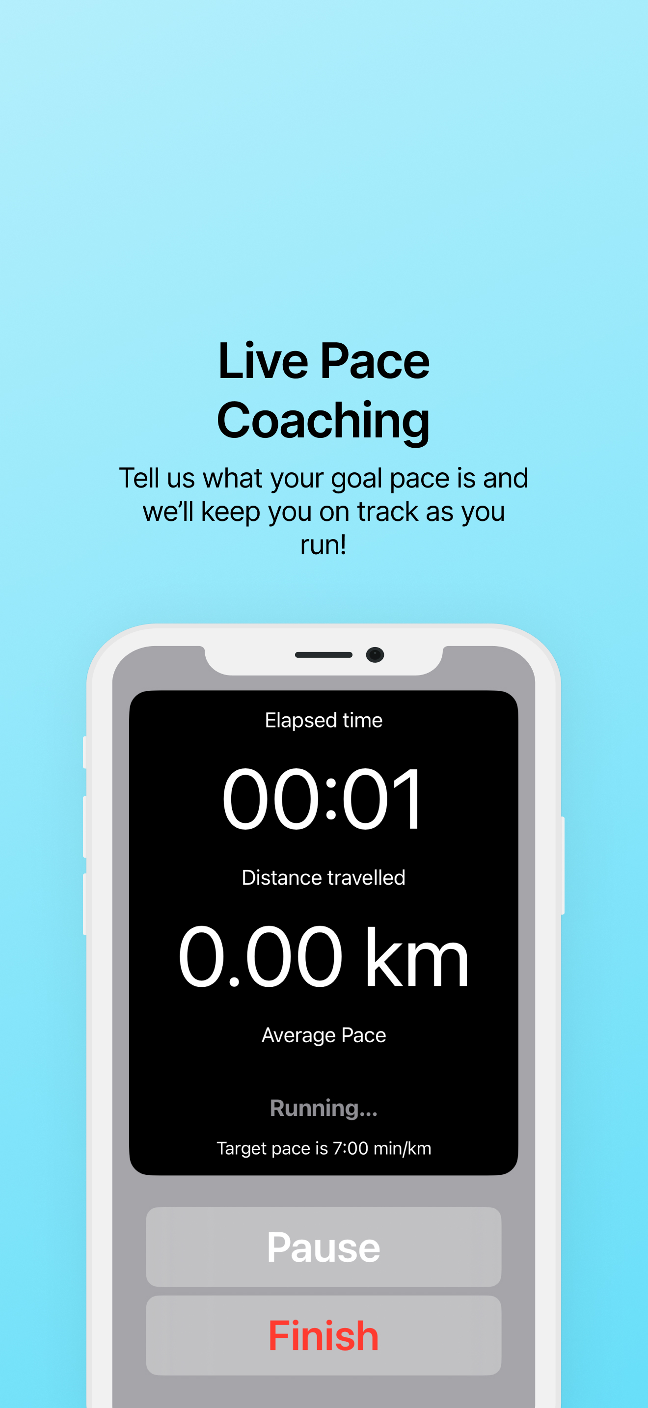 Pacer App Screenshot 1